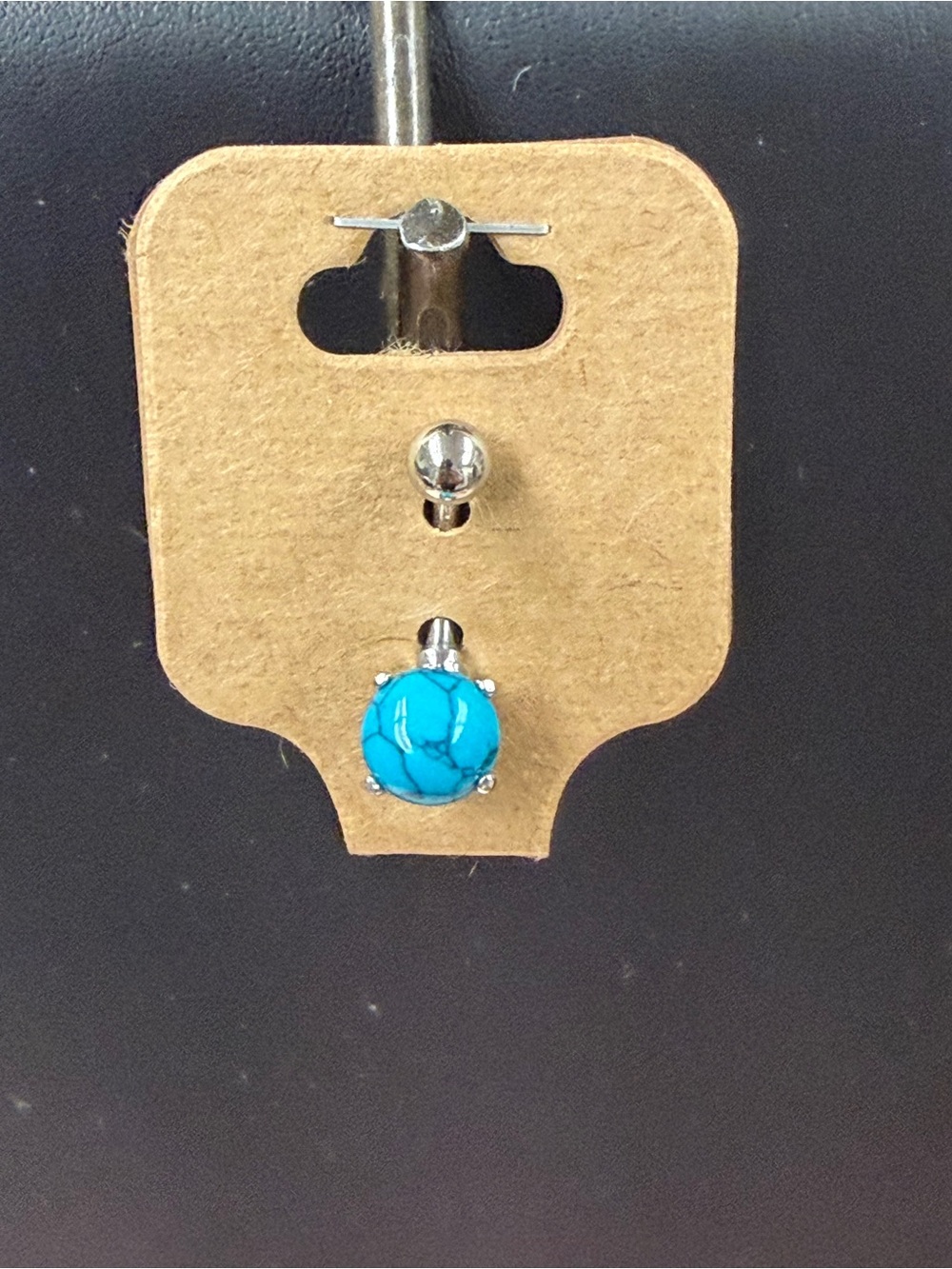 🍀3/$30 Turquoise Stone Stud Bellybutton Earring - Women Jewelry